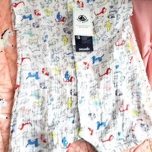 Petit Bateau Animal onesie